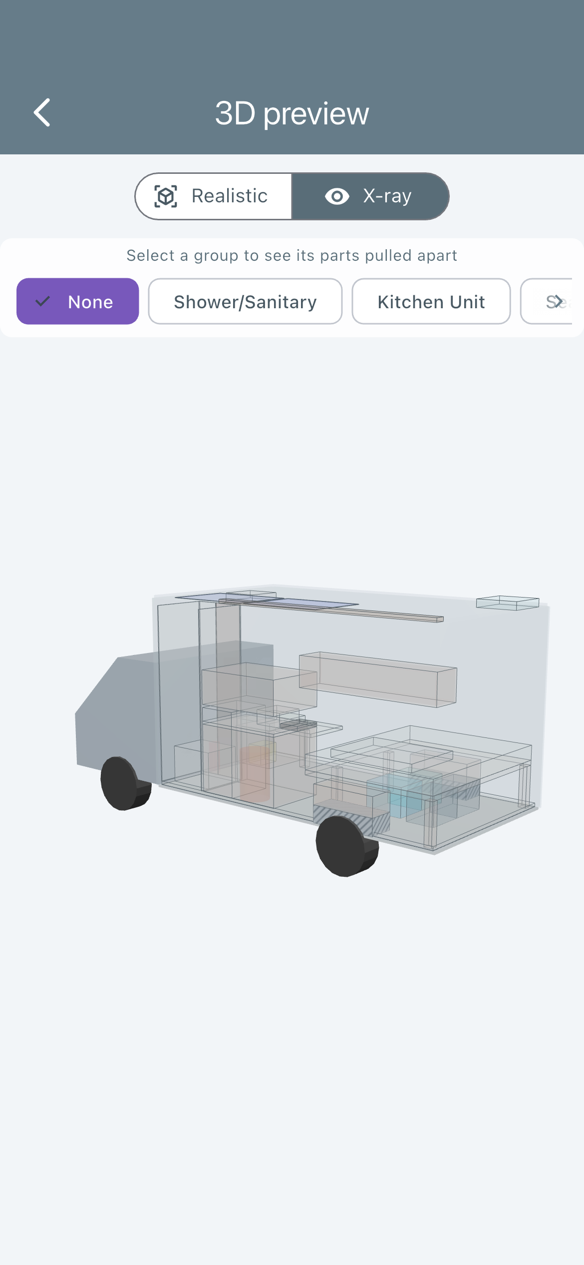 Röntgen-Modus der 3D-Vorschau